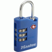 Lot de 2 cadenas à combinaison MASTER LOCK - zinc 35 mm - TSA - combinaison programmable_1
