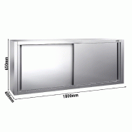 Placard mural inox avec portes Hauteur 650 mm - 1800_1