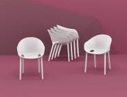 Fauteuils empilables monobloc - Lot de 6 - SKY PRO_1
