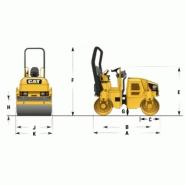 Compacteur 1m20 ? 2t500 double bille (caterpillar cb24b)_1
