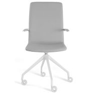 Koda Swiveling - Chaise de bureau ergonomique - Sitis - Pied polyamide noir/blanc, accoudoirs noir/chrome, dossier 2 hauteurs_1