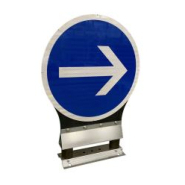 Panneau de police auto relevable sur articulation - Gamme ISOFLEX - STI Balisage routier_1