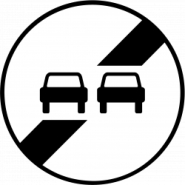 Panneau prescription temporaire BK34 - fin d'interdiction de dépasser_1