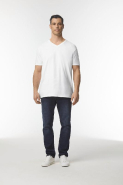 T-shirt homme col V Softstyle - Réf: GI64V00 - 100% coton ring spun pré-rétréci - Marque Gildan_1