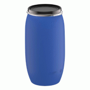 Fûts Plastique - 30L à 220L - à Ouverture totale - Bleu - 150 L_1