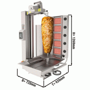 Grill Döner kebab gaz automatique 5 brûleurs max 120 kg_1