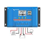 Régulateur solaire PWM 5A 12V/24V USB LCD - Victron Bluesolar avec recharge double batterie et écran LCD_1
