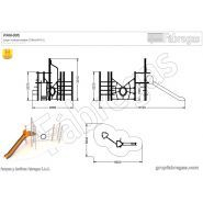 Structure de jeux multi-activités en métal galvanisé - Hauteur 3010 mm - CONJUNTO 5 PAN-005 - Fabregas_1