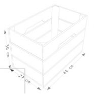 T3S3 - Caisse en bois Simply a Box - L44 x H30 x P27 cm - Bois brut ou 6 coloris de lasure à l'eau_1