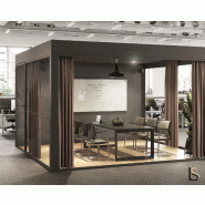 Table de réunion design Star - Mobel Linea - 200, Anthracite, Chêne veiné_1