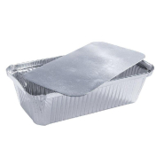 Barquette aluminium 900ml avec couvercle - 22.2x12.2x6.4cm - par 100_1