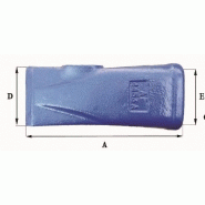 Dents de godet adaptables Feurst AF 4453 A - 19 Kg - Dimensions précises en mm_1