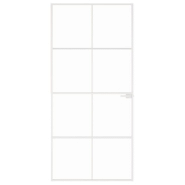 Vidaxl porte d'intérieur blanc 93x201,5 cm trempé verre aluminium fin 153672_1