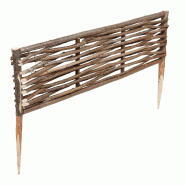 5 bordures en noisetier - naturelles et sans traitement - 30x115 cm_1