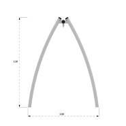 Balançoire Omega - Steel Post pour aires de jeux - Vert - Scellement béton - réf 8057786 - Hags_1