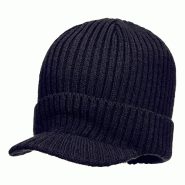 Bonnet avec visière - Noir / Taille unique_1