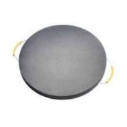 Plaque de calage ronde, maniable et légère pour grue de levage, nacelle, manutention et pose de vitrage_1