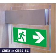 Système d'éclairage de sécurité encastrable avec plaque diffusante fine