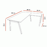 Bureau d'angle design Born - Mobel Linea - 160 x 160 cm_1