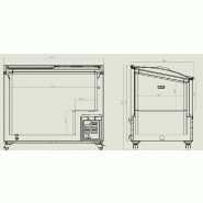 Congélateur bahut couvercle en verre 297 l l1043mm 7151.1005 COMBISTEEL_1