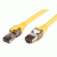 Cordon ROLINE Cat.8 (Classe I) S/FTP (PiMF) fils tressés, LSOH, jaune, 2 m_1