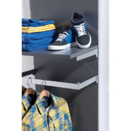 Montant crémaillère latérale L240cm - fixation murale - aluminium - gris - Alias_1