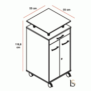 Armoire mobile multifonctions - MDD - Anthracite_1