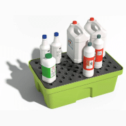 Bac de rétention PE 40 litres - caillebotis plastique - vert_1