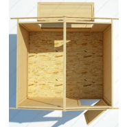 Chalet de Noël pliable en bois massif Gardy Shelter - 266x237cm - 6,3m² - épicéa massif - Réf 3785_2