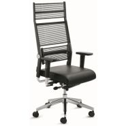 Fauteuil ergonomique de direction LORDO - Marque Dauphin - réglages personnalisés et tissu résille élastique_1