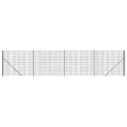 Vidaxl clôture en treillis métallique avec bride anthracite 1,8x10 m 154293_1