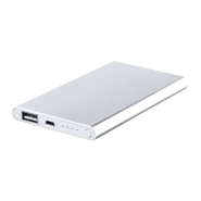 Power bank en aluminium - Batterie 2200 mAh - 1 port USB et micro USB - Couleur argenté_1
