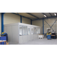 Espace de travail modulaire avec plafond pour bricoleurs