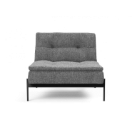 Fauteuil-lit design Dublexo Lauge Twist Charcoal convertible 90x115 cm - pieds métal noir - Innovation Living_1