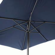 Parasol rectangulaire Bolero Seville 2x3m bleu marine_1