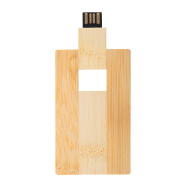 Clé USB publicitaire en bambou - Forme carte de crédit - Capacité 8/16/32GB - USB 2.0_1