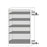 Armoire de sécurité Q-CLASSIC-30 modèle Q30.195.116 - Réf 31003-061-33645 - Type 30 - portes battantes - testée NF EN 14470-1_1