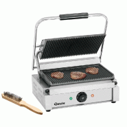Grill contact Panini électrique 1R plaques rainurées | Bartscher A150674_1