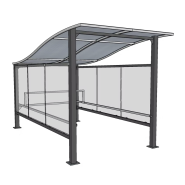 Abri pour chariot à toiture en vague - Profondeur 4350mm x l 2330mm x h 2555mm - EVO 4 - Le temple du mobilier_1