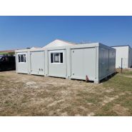 Bungalow avec 4 modules salle de classe, doté d'une installation de chauffage et de climatisation - L.6.09m x l.9.68m_1