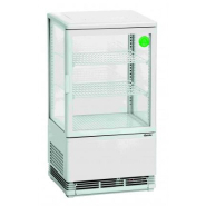 Mini vitrine réfrigérée 58l blanche , pour chr, traiteurs, boulangeries, pâtisseries et chocolateries -réf. 700258g bartscher_1