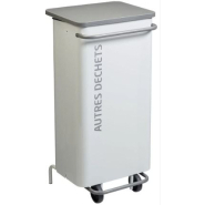 Poubelle de tri mobile - 110L Corps blanc - NOMADE_1