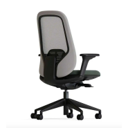 Fauteuil ergonomique avec assise pivotante et appui-tête intégré_1