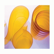 Lanière jaune citronnelle / transparente / ignifuge / 200 x 2 mm_1