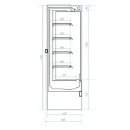 Vitrine réfrigérée murale  avec groupe intégré - disponible en deux profondeurs : 665mm ou 852mm - COTINUS_1