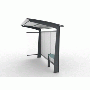 Abri bus tub / structure en acier / bardage en verre trempé / avec banc assis-debout / 300 x 178.8 cm_2