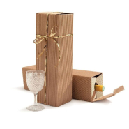 Boîte pour 1 bouteille en carton micro-cannelure 9x9x33cm - par 10 - écru_1