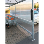 Cendrier mural tubulaire 1.8L - inox ou acier - anti-fumée et résistant à la rouille_1