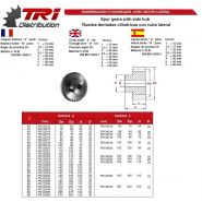 Engrenage à moyeu module 6 - t.R.I. - denture traitée - 12 à 25 dents_1