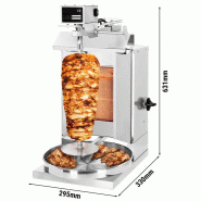 Grill Döner kebab gaz 1 brûleur max 5 kg - moteur en haut_1